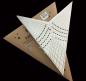 Preview: PRISMA weiß/Glitter silber - Faltbarer Leuchtstern, Weihnachtsstern aus Papier mit 5 Zacken, 60 cm